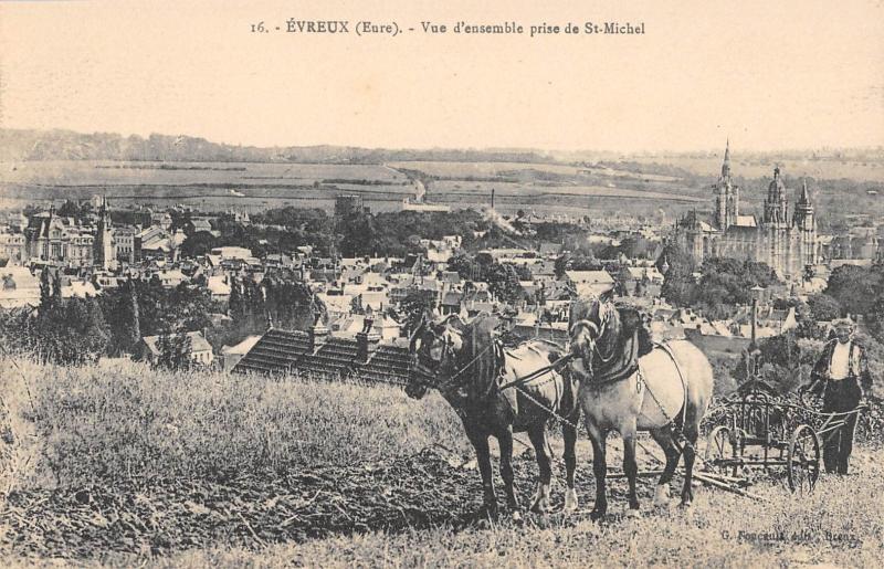 Carte postale ancienne Evreux - Vue D'Ensemble Prise De Saint Michel à Évreux