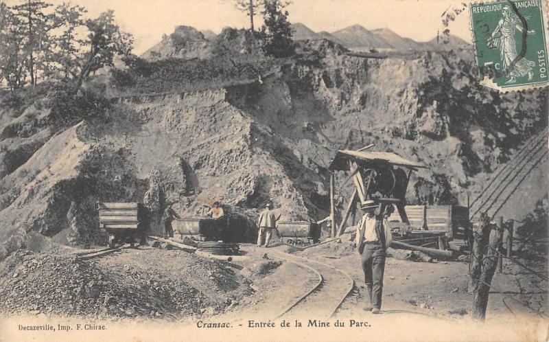 Carte postale ancienne Cransac - Entree De La Mine Du Parc à Cransac