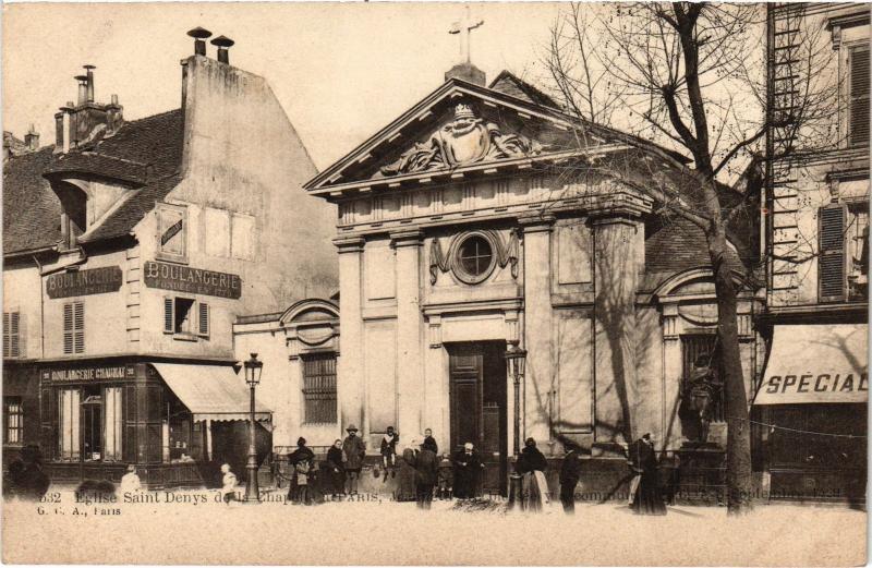 Carte postale ancienne Eglise Saint-Denys de la Chapelle à Paris 18e