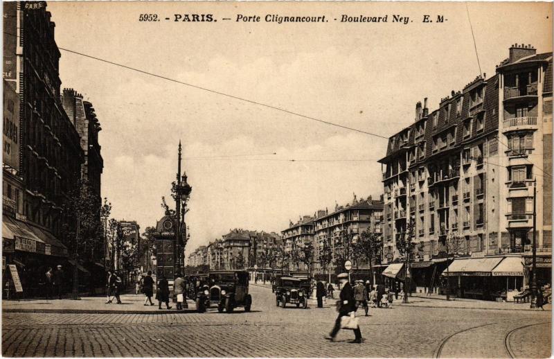 Carte postale ancienne Porte Clignancourt - Boulevard Ney à Paris 18e