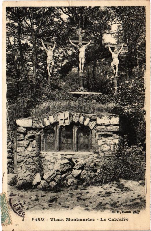 Carte postale ancienne Vieux Montmartre - Le Calvaire à Paris 18e