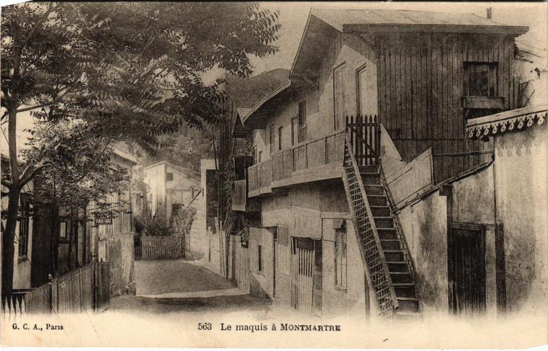 Carte postale ancienne Montmartre - Le Maquis à Paris 18e