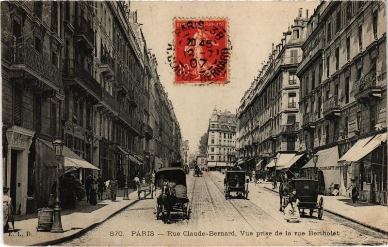 Carte postale ancienne Paris 5e Rue Claude-Bernard Rue Bertholet à Paris 5e