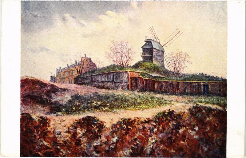 Carte postale ancienne Moulin de la Galette à Paris 18e