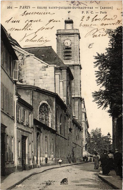 Carte postale ancienne Paris 5e Eglise Saint-Jacques du Haut Pas Abside à Paris 5e