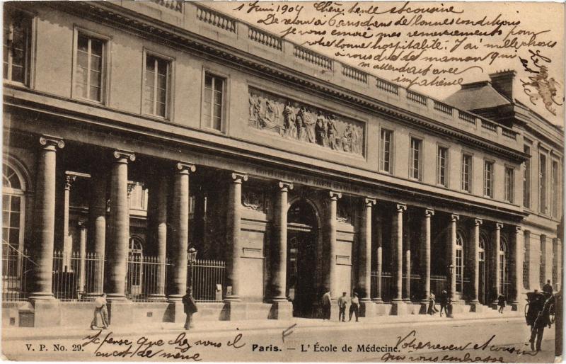 Carte postale ancienne Paris 5e Ecole de Médecine à Paris 5e