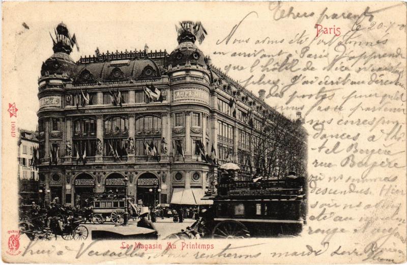 Carte postale ancienne Paris 9e Magasins du Printemps à Paris 9e
