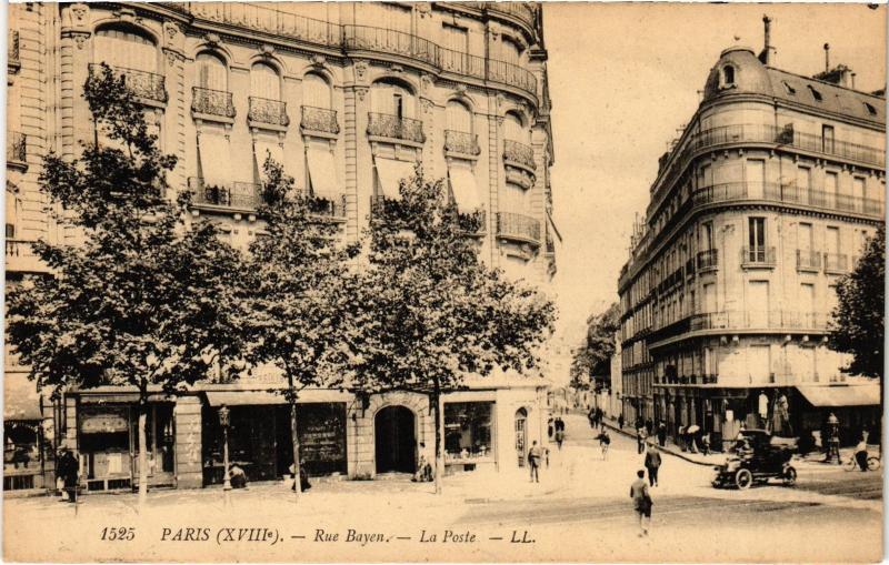 Carte postale ancienne Rue Bayen - La Poste à Paris 17e