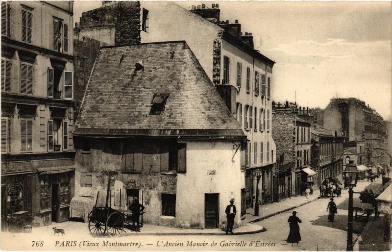 Carte postale ancienne Vieux Montmartre - L'Ancien Manoir de Gabrielle d'Estrées à Paris 18e
