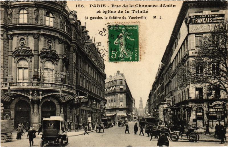 Carte postale ancienne Paris 9e Rue de la Chaussée-d'Antin à Paris 9e