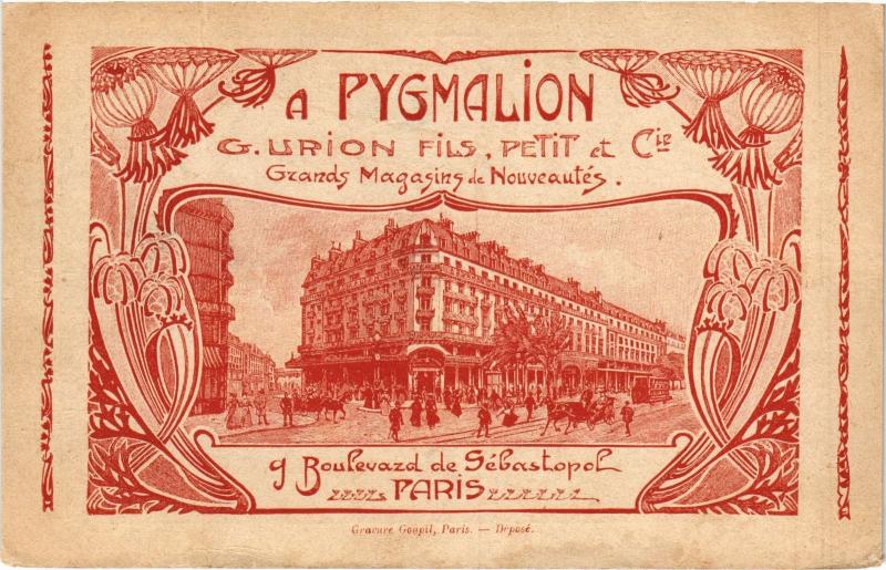 Carte postale ancienne Paris 9, Bd de Sébastopol A Pygmalion