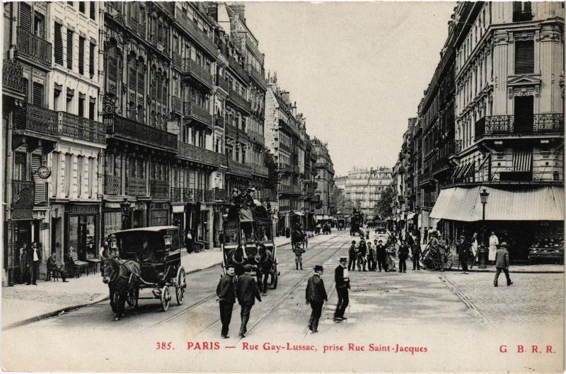 Carte postale ancienne Paris 5e Rue Gay-Lussac Rue Saint-Jacques à Paris 5e