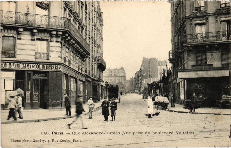 Carte postale ancienne Paris Rue ALexandre Dumas