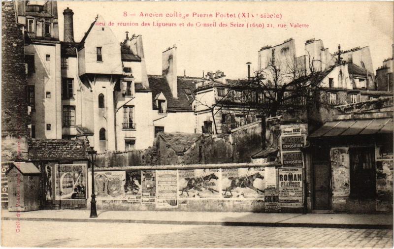 Carte postale ancienne Paris 5e 21, rue Valette College Pierre Fortet à Paris 5e