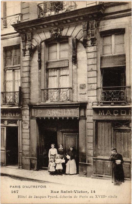 Carte postale ancienne Paris 5e 14, Rue Saint-Victor Hotel de Jacques Pyard à Paris 5e