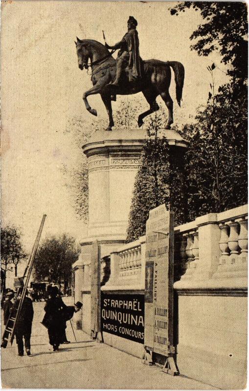 Carte postale ancienne Paris 5e Statue Etienne Marcel à Paris 5e