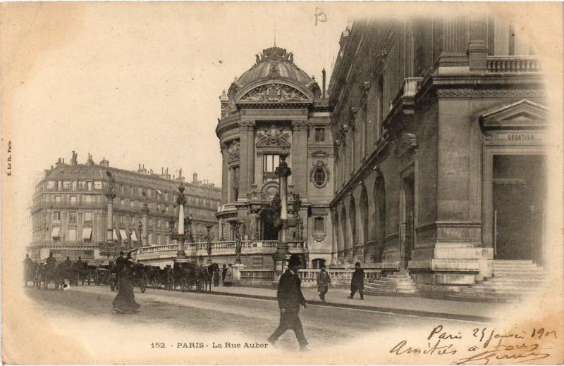 Carte postale ancienne Paris 9e Rue AUber à Paris 9e