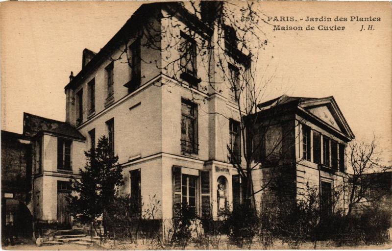 Carte postale ancienne Paris 5e Jardin des Plantes Maison de Cuvier à Paris 5e
