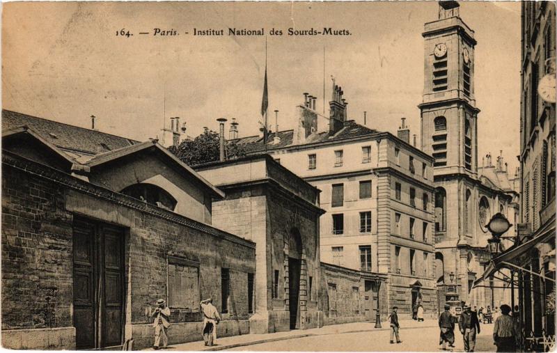Carte postale ancienne Paris 5e Inst. national des Sourds-Muets à Paris 5e