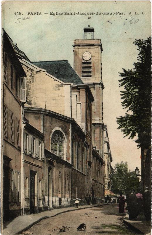 Carte postale ancienne Paris 5e Eglise Saint-Jacques du Haut Pas à Paris 5e