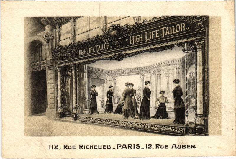 Carte postale ancienne Paris 9e 112, Rue Richelieu High Five Tailor à Paris 9e