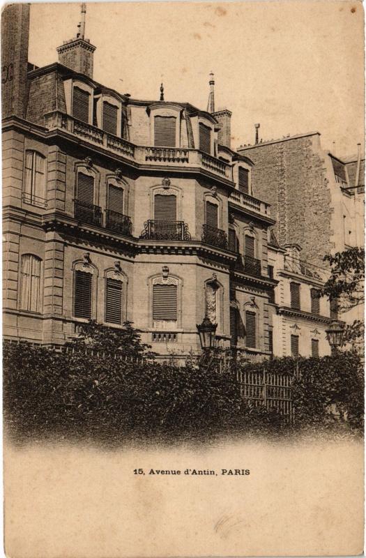 Carte postale ancienne Paris 9e Avenue d'Antin à Paris 9e
