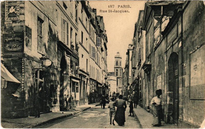 Carte postale ancienne Paris 5e Rue Saint-Jacques à Paris 5e