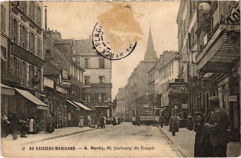 Carte postale ancienne Paris 11e 80, Fg du Temple Au Vaisseau Marchand à Paris 11e