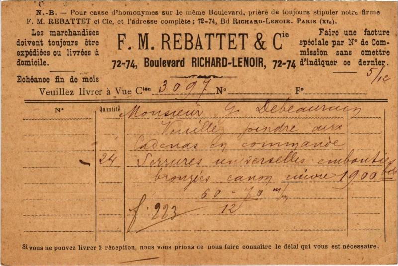 Carte postale ancienne Paris 11e 72, Bd Richard Lenoi marchadises à Paris 11e