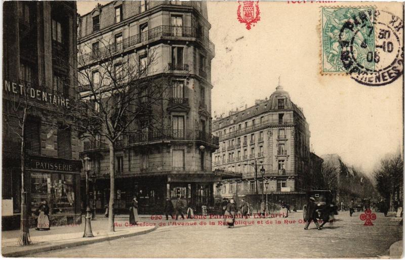 Carte postale ancienne Tout Paris 11e Avenue Parmentier à Paris 11e