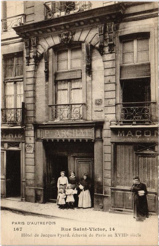 Carte postale ancienne Paris 5e 14, rue Saint-Victor Hotel de Jacques Pyard à Paris 5e