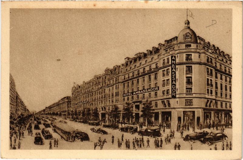 Carte postale ancienne Paris 9e 16, Bd Haussmann Hotel Ambassador à Paris 9e
