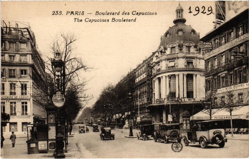 Carte postale ancienne Paris 9e Bd des Capucines à Paris 9e