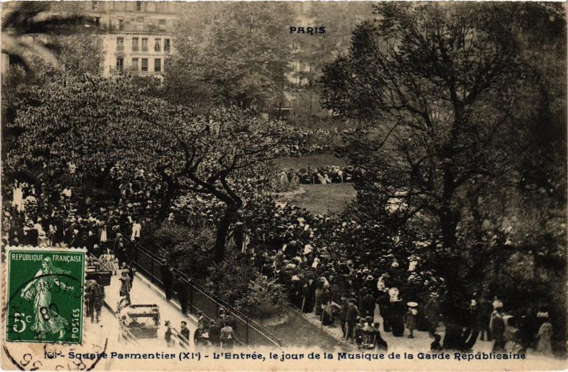 Carte postale ancienne Paris 11e Square Parmentier Jour de la Musique à Paris 11e