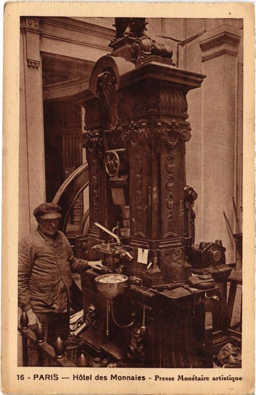 Carte postale ancienne Paris 6e Hotel des Monnaies Presse monétaire à Paris 6e