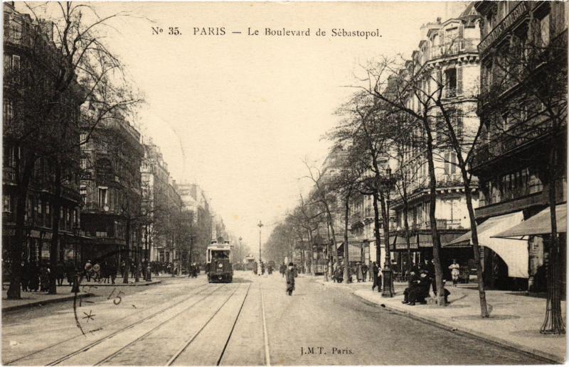 Carte postale ancienne Paris 11e Bd de Sébastopol à Paris 11e