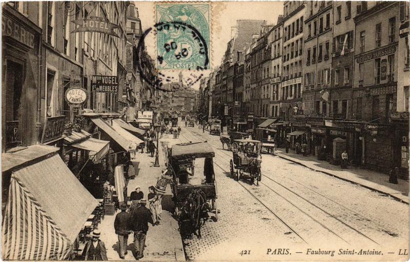 Carte postale ancienne Paris 11e Fg Saint-Antoine à Paris 11e