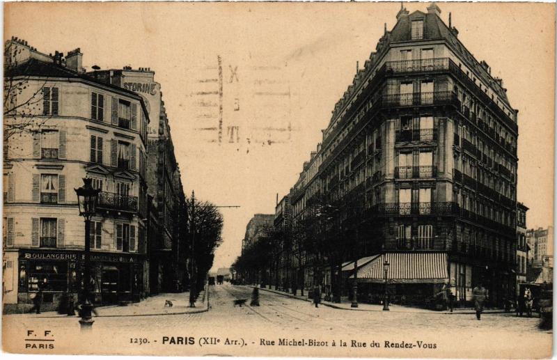 Carte postale ancienne Paris 12e Rue Michel-Bizot Rue du Rendez-vous à Paris 12e