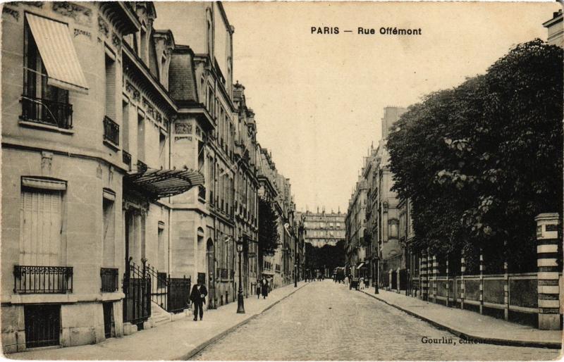 Carte postale ancienne Rue Offémont à Paris 17e