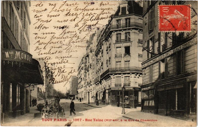 Carte postale ancienne Tout Paris 12e Rue Taine à Paris 12e