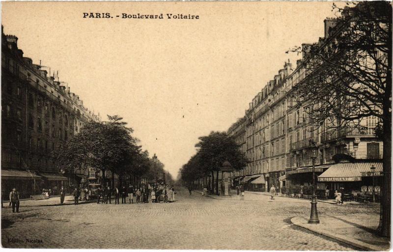 Carte postale ancienne Paris 11e Bd Voltaire à Paris 11e
