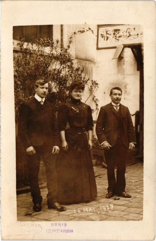Carte postale ancienne 26 Mai 1907 Paris 12e carte photo à Paris 12e