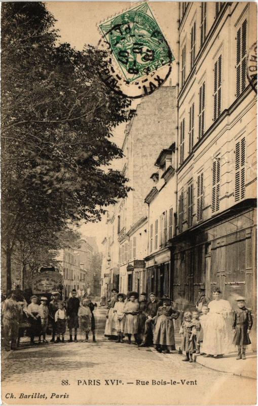Carte postale ancienne Rue Bois-le-Vert à Paris 16e