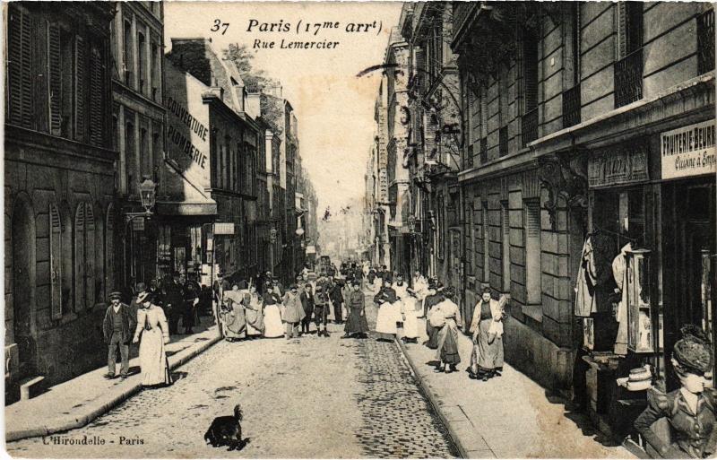 Carte postale ancienne Rue Lemercier à Paris 17e