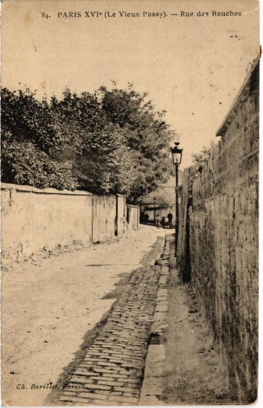 Carte postale ancienne Paris Passy Rues des Bauches