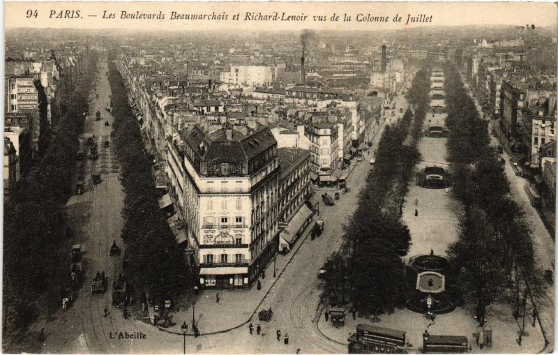 Carte postale ancienne Paris 12e Bd Meaumarchais à Paris 12e