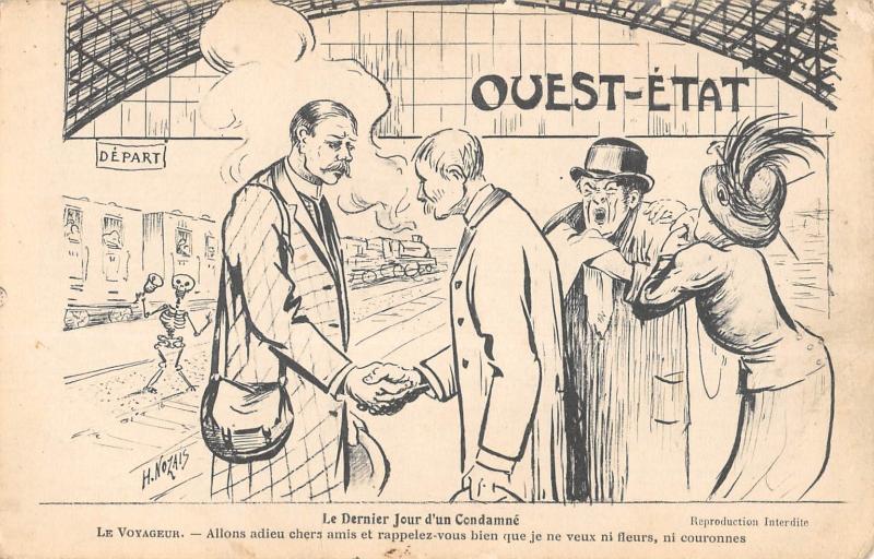 Carte postale ancienne Nantes - Cpa Illustrateur - Ouest Etat - Le Dernier Jour D'Un Condamne à Nantes