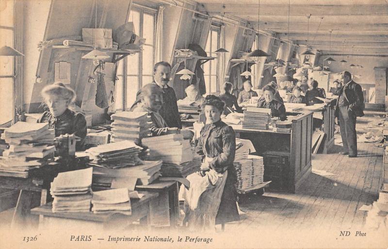 Carte postale ancienne Paris - Imprimerie Nationale - La Brochure à Paris