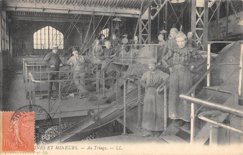 Carte postale ancienne Mines Et Les Mineurs - Au Triage