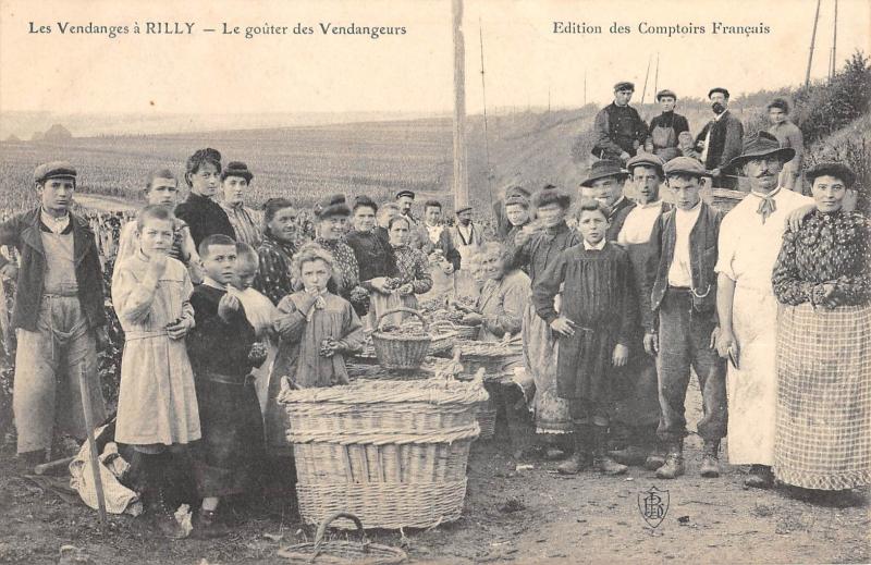 Carte postale ancienne 50 Les Vendanges A Rilly - Le Gouter Des Vendangeurs